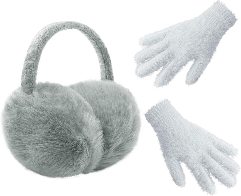 FSTEOE Winter Ear Muffs Women Warm Earmuff Girls Ear Warmers Soft Plush Outdoor Adjustable Ear Cover - Image 1